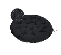 Surwin Papasan Coussins de Chaise Ronds, Housse de Coussin Papasan Coussins pour Chaises de Jardin Coussin de Chaise pour Intérieur, Extérieur,Salon, Jardin, Balcon (50x50cm,Noir)
