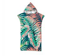 Surwin Poncho de Bain avec Capuche pour Hommes Femmes, Imprimé Microfibre Serviette de Poncho Poncho de Surf Plage à Capuche Serviette à Changement Peignoir de Piscine