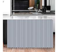 Surwin Rideau Court Cuisine, Anti-poussière Rideau Fenetre Rideau Étagères Rideau de Porte Rideaux Armoire Petit Rideau Occultant pour Salon Placard Café (W100xH70cm,Gris)