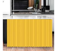 Surwin Rideau Court Cuisine, Anti-poussière Rideau Fenetre Rideau Étagères Rideau de Porte Rideaux Armoire Petit Rideau Occultant pour Salon Placard Café (W80xH140cm,Jaune)