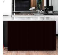 Surwin Rideau Court Cuisine, Couleur Unie Rideau Fenetre Rideau Anti-poussière Étagères Rideau de Porte Rideaux Armoire Petit Rideau Occultant Salon Placard Café (W50xH70cm,Noir)