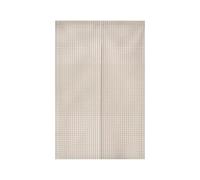Surwin Rideau de Porte, Beige Nordic Style Japonais Cuisine Long Tapisserie Noren en Lin Fenêtre Rideaux Panneau Tenture Tapisserie Décoration Maison Chambre Salon (90x150cm,Treillis)