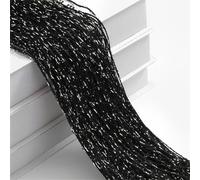Surwin Rideau de Porte en Perles, Rideau Moustiquaire Gland, Rideaux de Porte Anti Mouche, Separation de Piece Moustiquaire pour Cuisine, Chambre et Salon, décoration de Mariage (Noir,1pc)