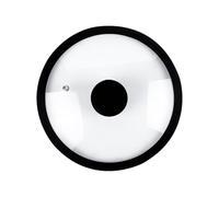 susiodeu Couvercle universel pour casserole en verre épais offrant durabilité et étanchéité optimale pour une cuisson sans effort. Convient à toutes les casseroles et poêles, noir, 27 cm