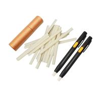 susiodeu Marqueur textile à la craie de tailleur, stylo marqueur effaçable, portable et pratique, idéal pour la couture et la broderie. textile à la craie, Noir, 2 stylos avec 20 recharges