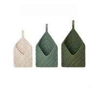 Suspendu pour en pour coton Tissé Main 3 pour déco Suspendu | pour coton naturel pour durable, tissage main unique, style rustique, lot de 3 tailles, pour idéal décoration