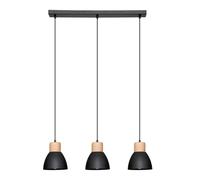 Suspension 3 Têtes Desy 100cm Noir