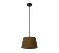 Suspension abat-jour coton vert Woolly E27 60W Lucide