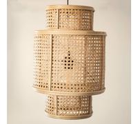 Suspension /abat-jour Ronde Cannage 30cm - Jack Naturel TU