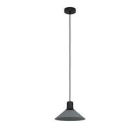 Suspension ABREOSA E27 1X28W en acier noir et gris D280mm