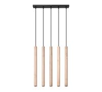 Sollux Lighting Pastelo lampe suspendue 5x8 W noir-bois SL.1269