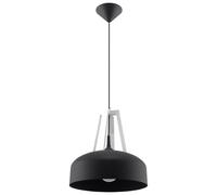 Sollux Lighting Casco lampe suspendue 1x60 W noir-bois SL.0389