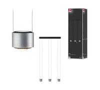 Suspension Aldan Grad Led 3x9w Noir/Alu Brossé 230v Aluminium
