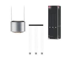 Suspension Aldan Grad Led 3x9w Noir/Alu Brossé 230v Aluminium