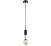 Suspension Alfa Bolid minimaliste noir/or métal E27 15W
