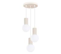 Sollux lighting Suspension 3 globes - Beige