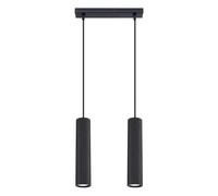 Suspension moderne noire KARBON barre 2xGU10 Sollux