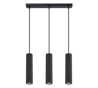 Sollux Lighting - Lampe suspendue Karbon SL.1575 - 3 x 10 W, 3 abat-jours aluminium noir