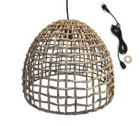 Lumisky Suspension sur secteur pour l'extérieur AMADEO OUTDOOR CABLE en jacinthe d'eau naturelle style bohème 5m de longueur de câble