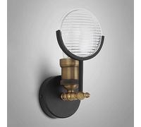 Suspension, Applique Murale Industrielle rétro Noire et dorée de Style Rural, éclairage Vertical, Lampe décorative Murale en Forme de Phare d'avion, Lampe de Donjon, Abat-Jour en Verre pour