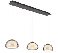 Suspension, applique, plafonnier, chrome noir, verre fumé, à intensité variable, H 150 cm