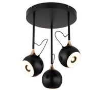Suspension, applique, plafonnier, LED, métal, noir, réglable, H 42 cm