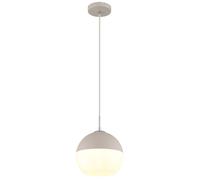 Suspension, applique, plafonnier, métal, blanc, abat-jour couleur sable, H 120 cm