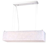 Suspension aspect marbre lampe de salle à manger blanche suspension moderne, métal, 3x T8 LED 10W 1475Lm blanc chaud, LxPxH 70x20x100 cm
