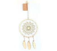 Suspension attrape-rêves en bois 41 x 16 cm - Mandala Beige G