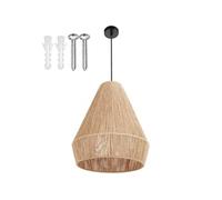 Abat-jour - TECTAKE - Suspension SURI au style bohème avec fibre de jute durable, 40W, Ø 40,5 x 47 cm - Marron naturel
