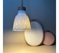 Suspension baladeuse rosinette émail brillant modèle étoiles