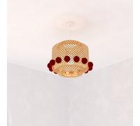 Suspension bambou avec pompons