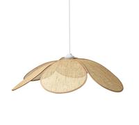 Ostaria Plafonnier Margaux – Suspension cannage rotin naturel Ø 68 cm E27 pour intérieur