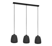 Suspension BARLASTON E27 3X40W en acier noir 880x180x1100mm