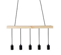 Suspension barre en bois 5 cordons simples Ostaria