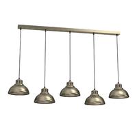 Suspension barre Luminex Sven 5xE27 125 cm or noir