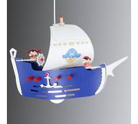 Suspension Bateau De Pirate Pour Chambre DEnfant bleu foncé, blanc