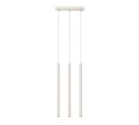 Suspension beige moderne barre 3 tubes 50 cm G9 Pastelo