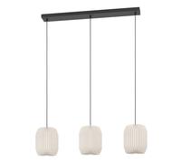 Suspension BELGRAVE E27 3X40W en acier noir 880x180x1100mm