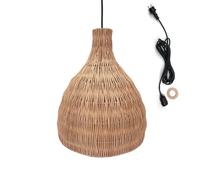 Lumisky Suspension sur secteur pour l'extérieur BELLA OUTDOOR CABLE rotin naturel H38 cm câble 5 m
