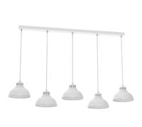 Suspension blanche barre 125 cm Sven 5xE27 Luminex