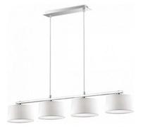 Suspension Blanche HILTON 4 ampoules en métal Blanc G