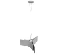 Suspension blanche, suspension réglable en hauteur, salle à manger, métal, douille E27, LxPxH 48,5x43x150 cm