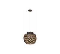 Suspension boho Elaine bambou noir Ø35 E27 Reality