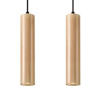 Sollux Lighting Lampe suspendue Lino 2 – Bois naturel – GU10 – 2x40 W – SL.0637