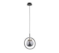 Suspension boule verre noir/doré AKIRA E27 Ø24 Alfa