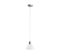 Suspension BRENDA E27 1X60W en acier nickel mat D195mm