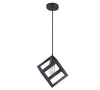 Suspension Cage Salon Pièce Suspension Plafonnier noir en kit, ampoules LED incluses