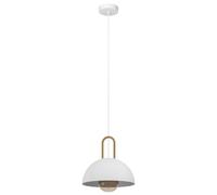 Suspension CALMANERA E27 1X40W en acier blanc et laiton D325mm