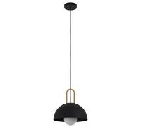 Suspension CALMANERA E27 1X40W en acier noir et laiton D325mm